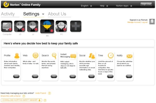 Norton Safety Minder