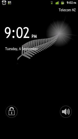 Home Screen Sideways Silver Fern Grey with Flare