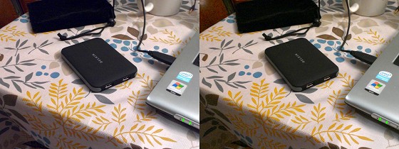Stereo 3D of my Belkin power pack 