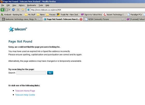 Telecom's main website lol