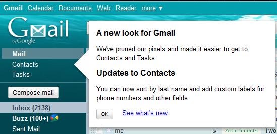 New GMail look