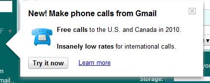 Gmail phone thing just appeared in my Gmail