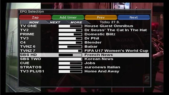 Vu+ Duo Multi-service EPG screenshot