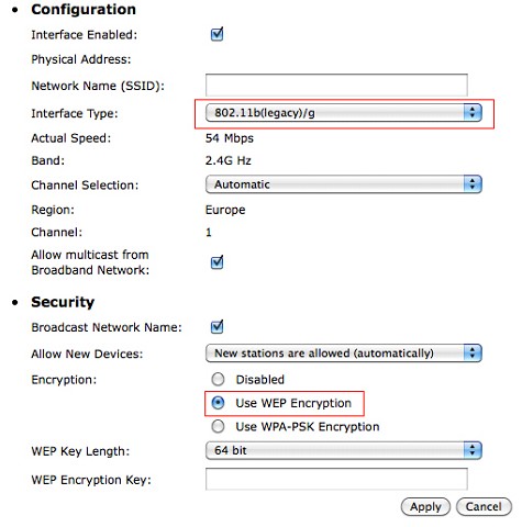 Network configuration