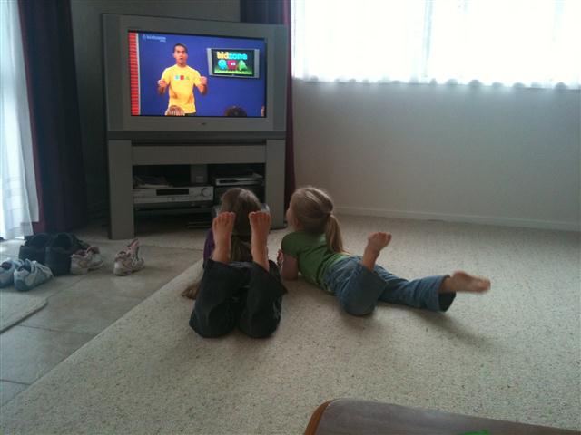 My kids (their grandkids) watching Freeview at Grandma & Grandad's